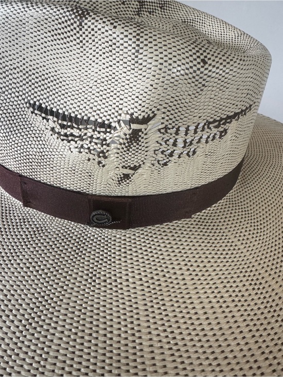 Charlie Horse Straw Hat with Dark Brown Trim main image 4